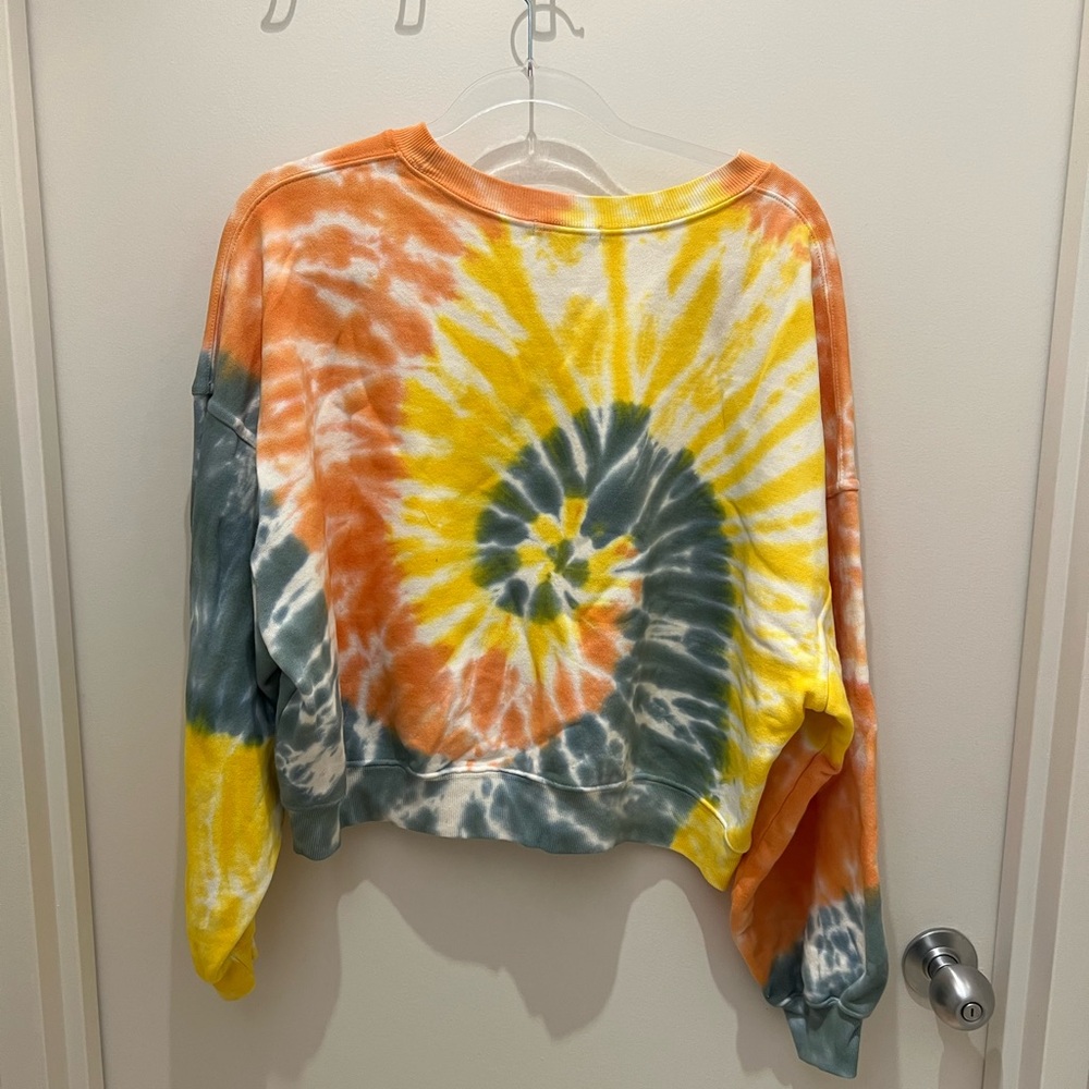 Agolde tie-dye balloon sleeve sweatshirt